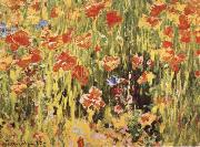 Robert William Vonnoh Poppies oil on canvas